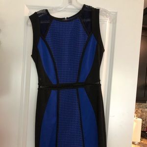 Foreign Exchange prom mini black/blue net dress